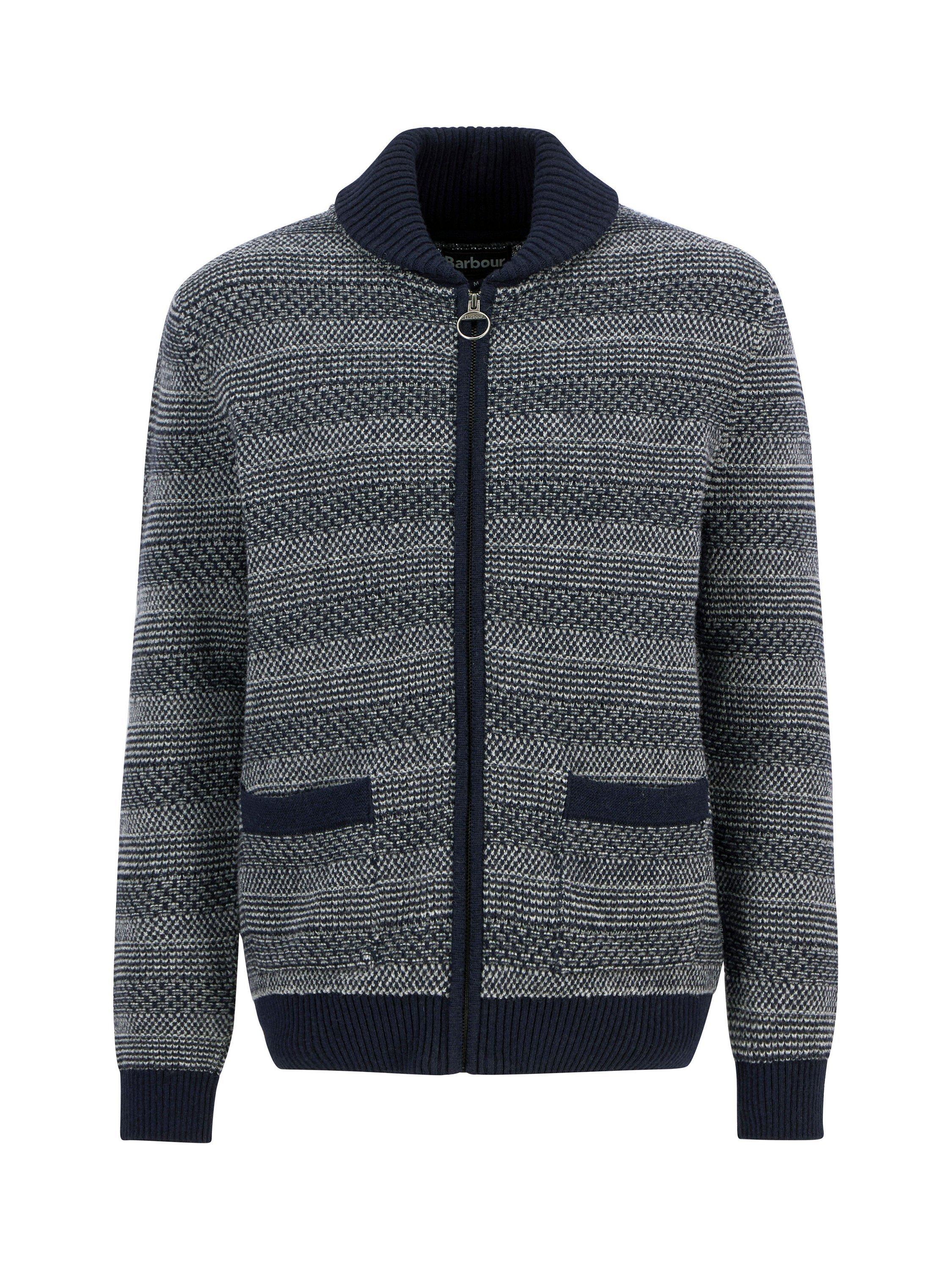 Product image 6 of 6, which shows Barbour Helmsley Wool Knit Cardigan, Navy, S