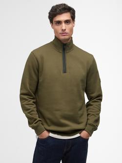 Barbour International Rufforth Half Zip Jumper, Light Sage, Light Sage