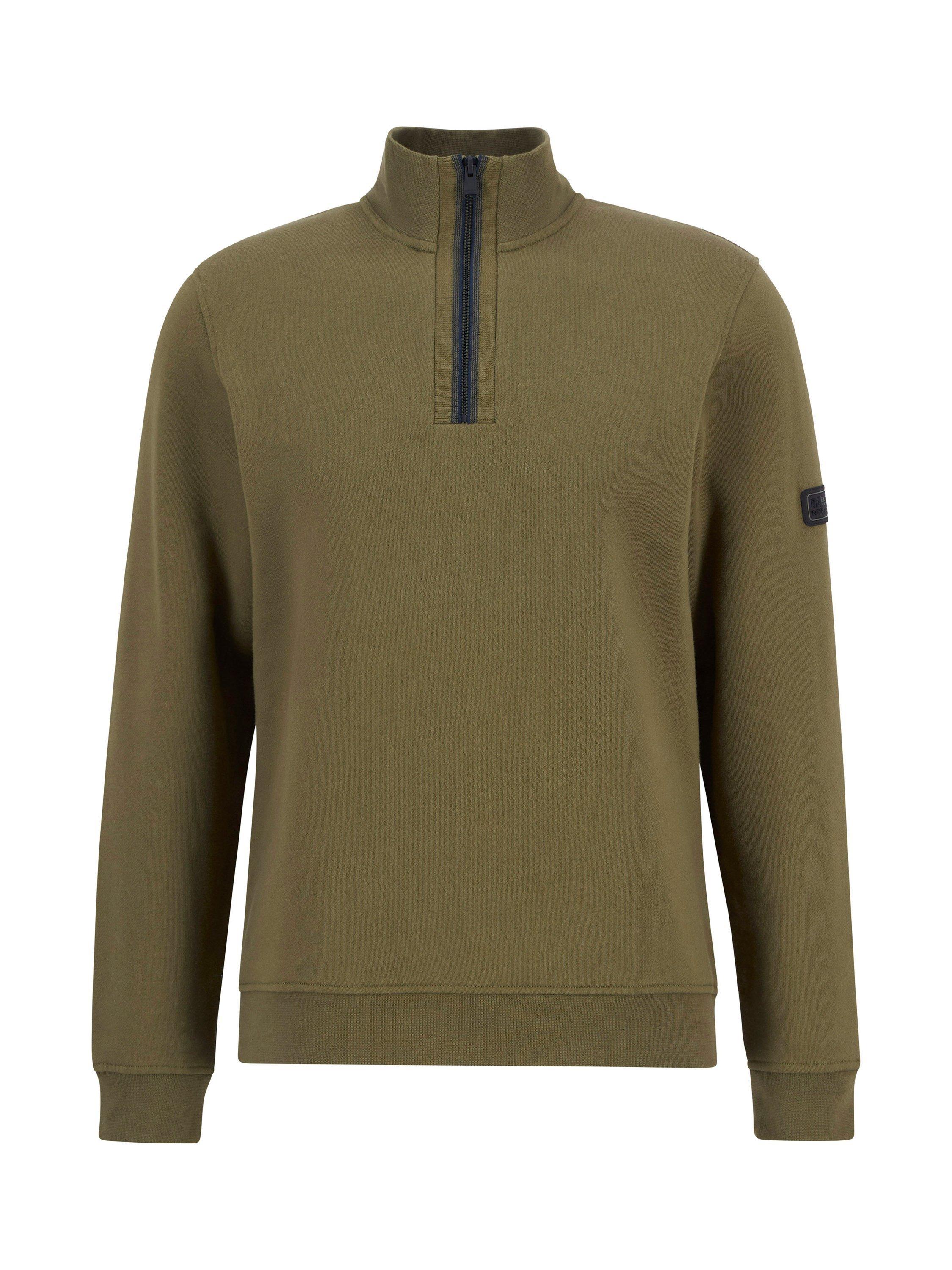 Product image 5 of 5, which shows Barbour International Rufforth Half Zip Jumper, Light Sage, S
