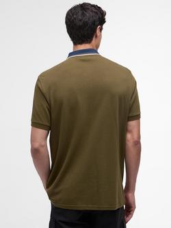 Barbour International Vase Cotton Regular Fit Short Sleeve Polo Shirt, Light Sage - view 2, Light Sage