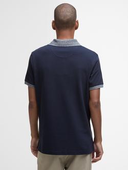 Barbour Marlton Short Sleeve Cotton Polo Shirt, Navy - view 2, Navy