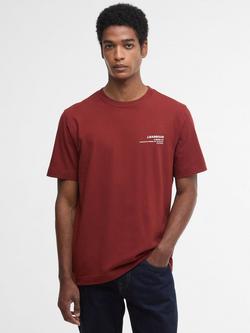 Barbour Parkend Cotton Regular Fit Short Sleeve T-Shirt, Fired Brick, Fired Brick