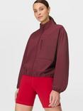 Sweaty Betty Training Water Resistant Shell Jacket, Garnet Red