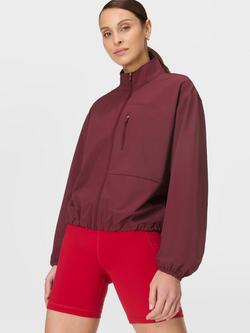 Sweaty Betty Training Water Resistant Shell Jacket, Garnet Red, Garnet Red