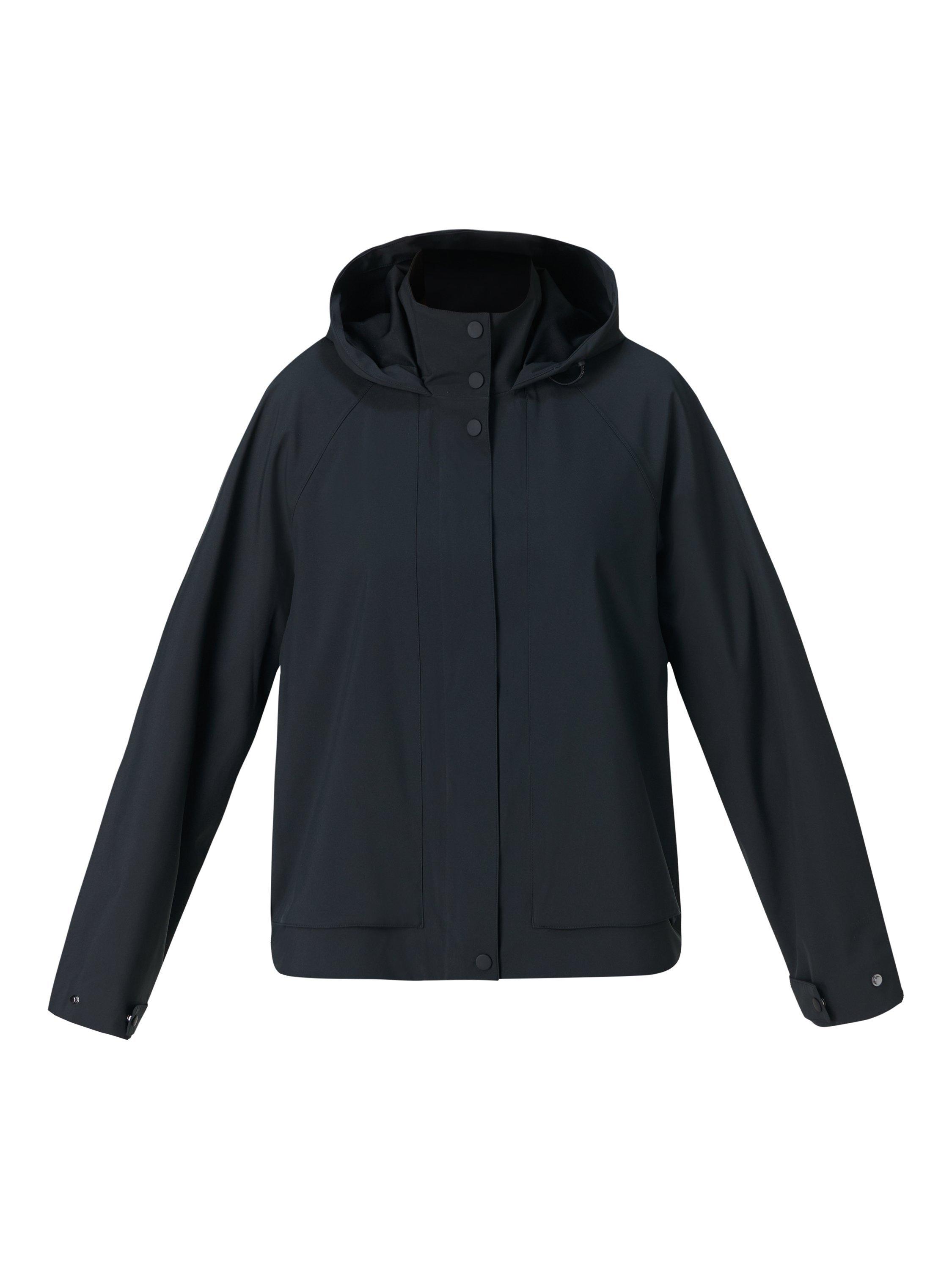 Product image 7 of 7, which shows Sweaty Betty Motion Waterproof Cropped Parka, Black, XXS