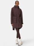 Sweaty Betty Stride Waterproof Parka, Black, Sable Brown