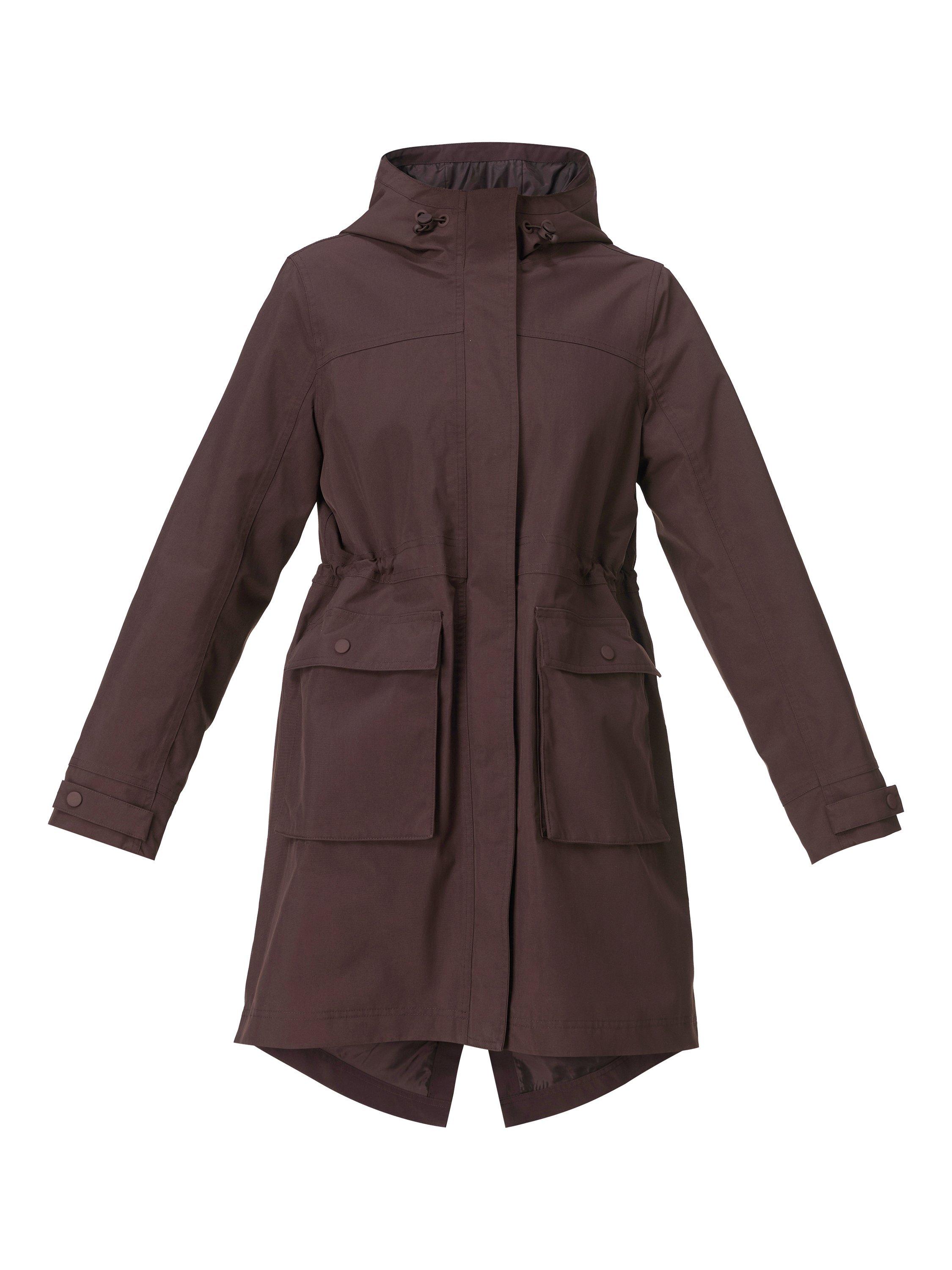 Product image 10 of 10, which shows Sweaty Betty Stride Waterproof Parka, Sable Brown, S