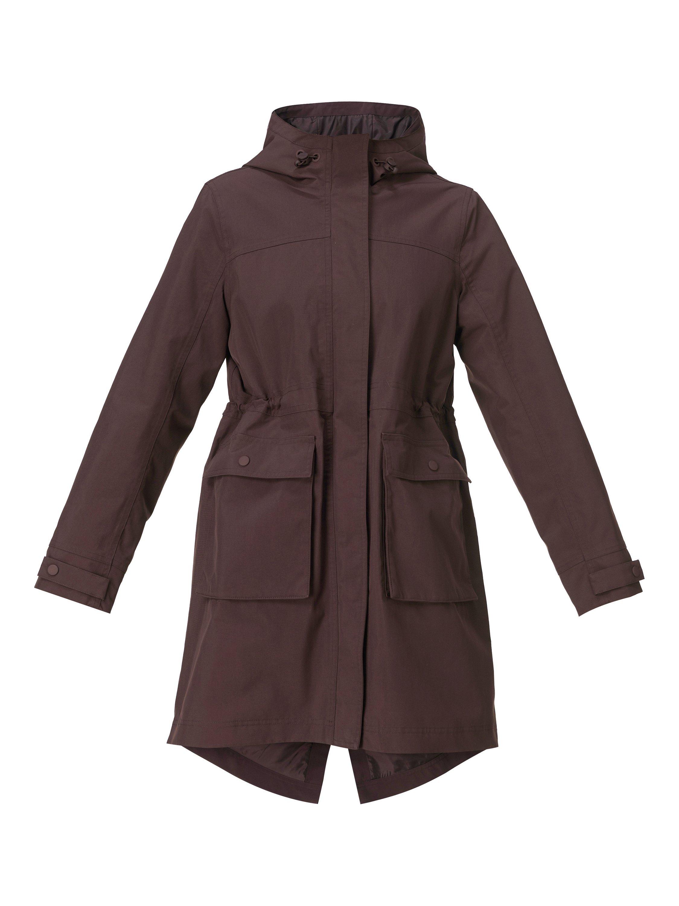 Product image 4 of 10, which shows Sweaty Betty Stride Waterproof Parka, Sable Brown, S