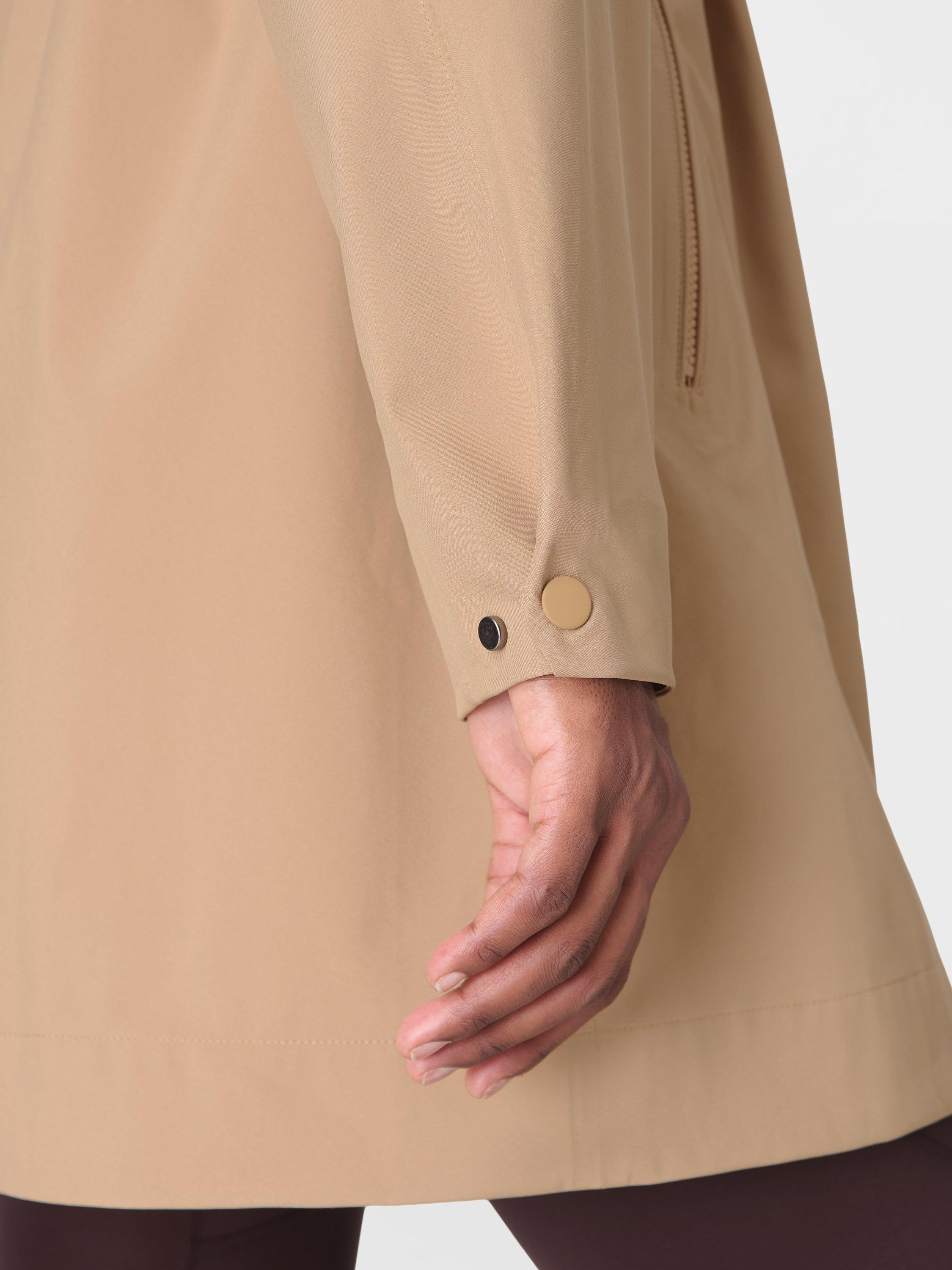 Product image 5 of 8, which shows Sweaty Betty Guide Waterproof Parka Coat, Golden Beige, S