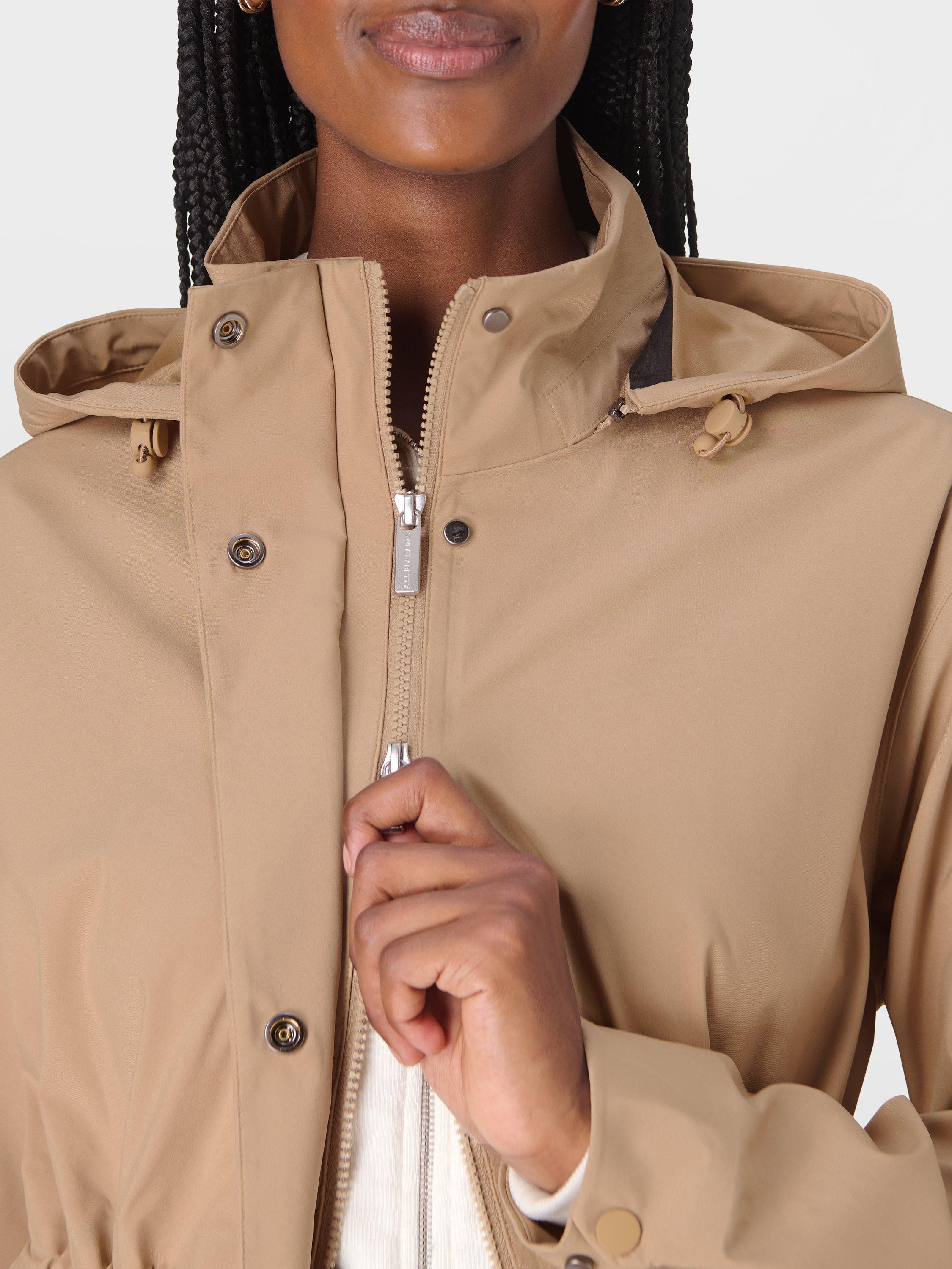 Product image 6 of 8, which shows Sweaty Betty Guide Waterproof Parka Coat, Golden Beige, S