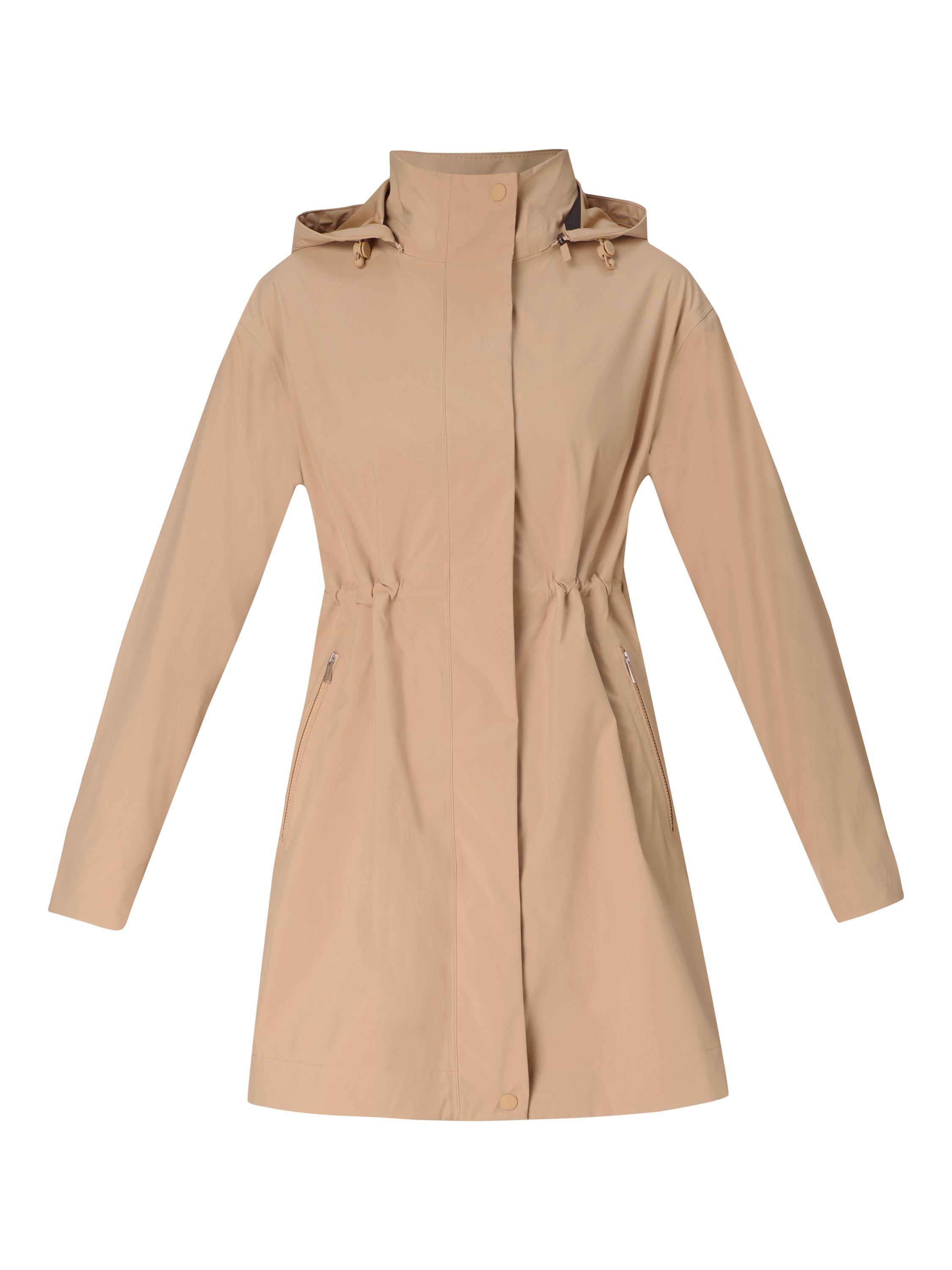 Product image 8 of 8, which shows Sweaty Betty Guide Waterproof Parka Coat, Golden Beige, S
