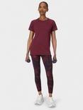 Sweaty Betty Athlete Seamless Featherweight T-Shirt, Garnet Red