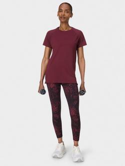 Sweaty Betty Athlete Seamless Featherweight T-Shirt - view 2, Garnet Red