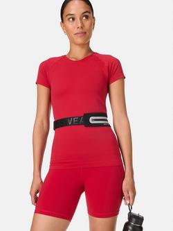 Sweaty Betty Athlete Seamless Gym Top - view 2, Pepper Red