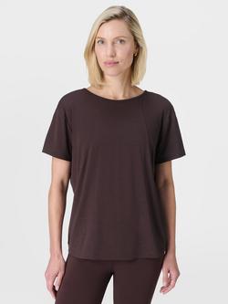 Sweaty Betty Low Impact Easy T-Shirt, Sable Brown