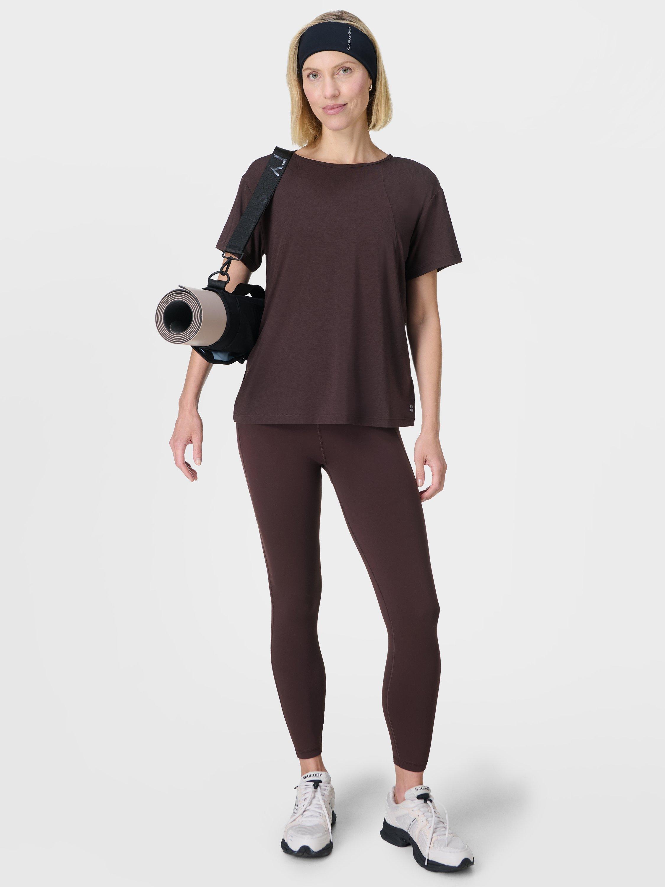 Product image 3 of 7, which shows Sweaty Betty Low Impact Easy T-Shirt, Sable Brown, XL