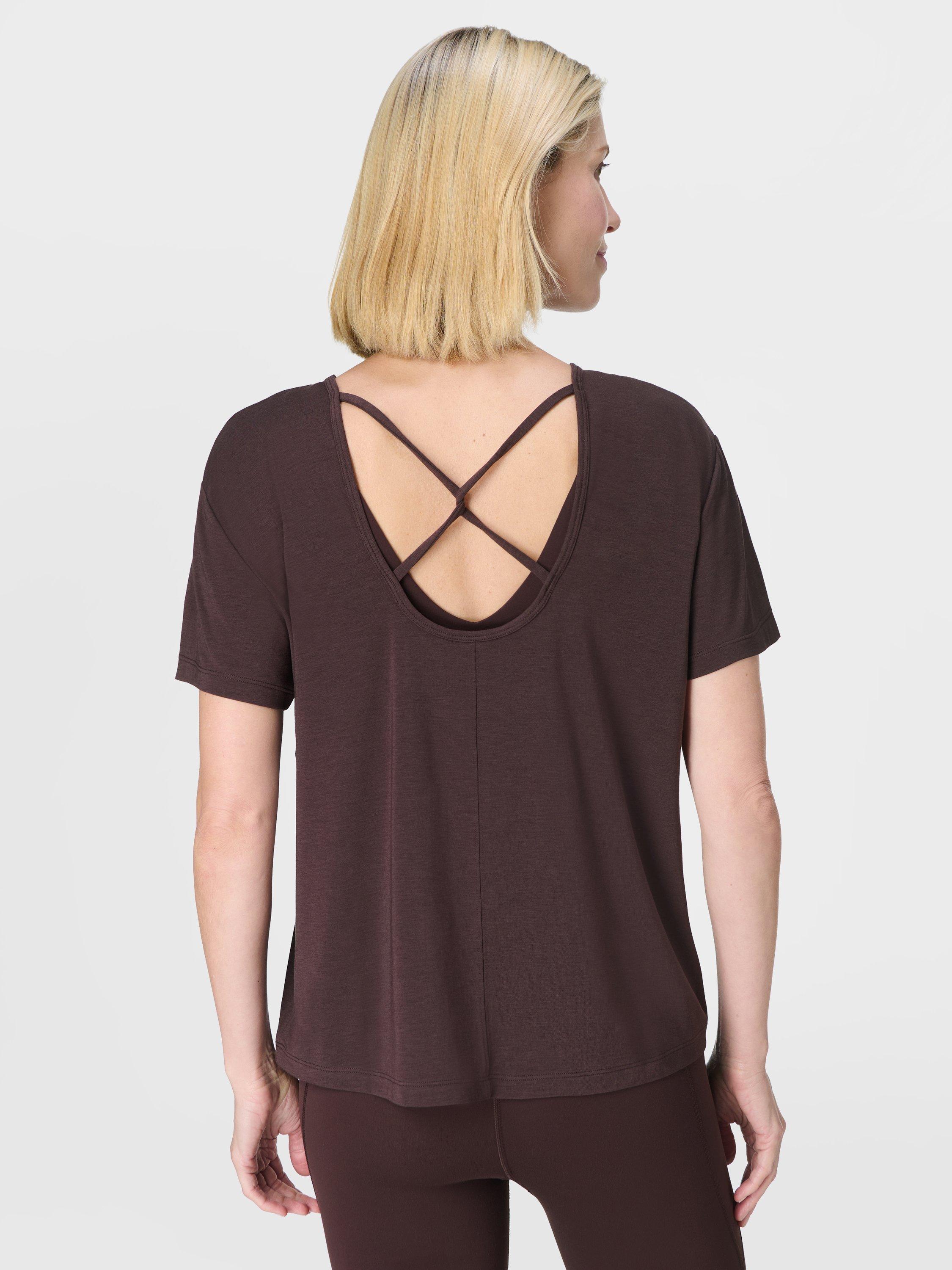 Product image 4 of 7, which shows Sweaty Betty Low Impact Easy T-Shirt, Sable Brown, XL