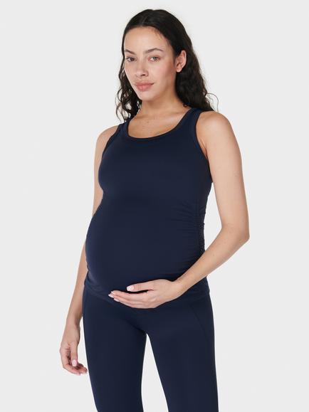 Sweaty Betty All Day Maternity Tank Top, Navy Blue