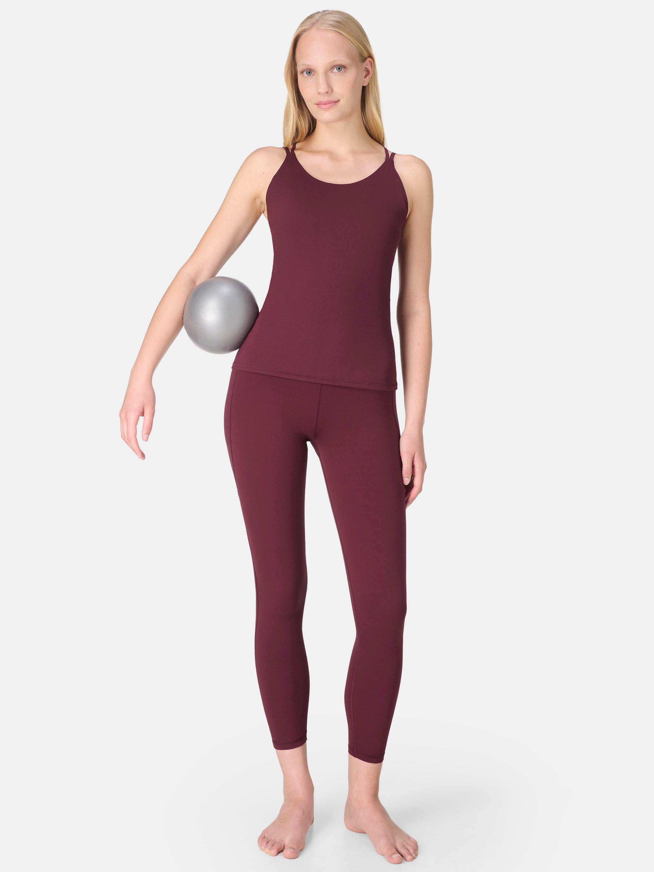 Product image 3 of 7, which shows Sweaty Betty Ultimate Studio Twin Strap Tank Top, Garnet Red, XS