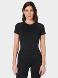 Sweaty Betty All Day Cropped T-Shirt, Black