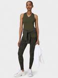 Sweaty Betty Athlete V-Neck Seamless Workout Tank Top, Nori Green