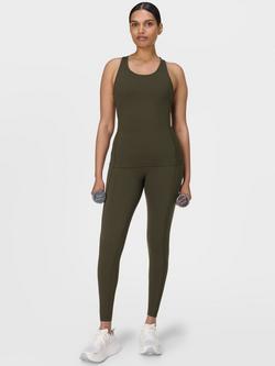 Sweaty Betty Power Medium Impact Bra Tank Top - view 2, Nori Green