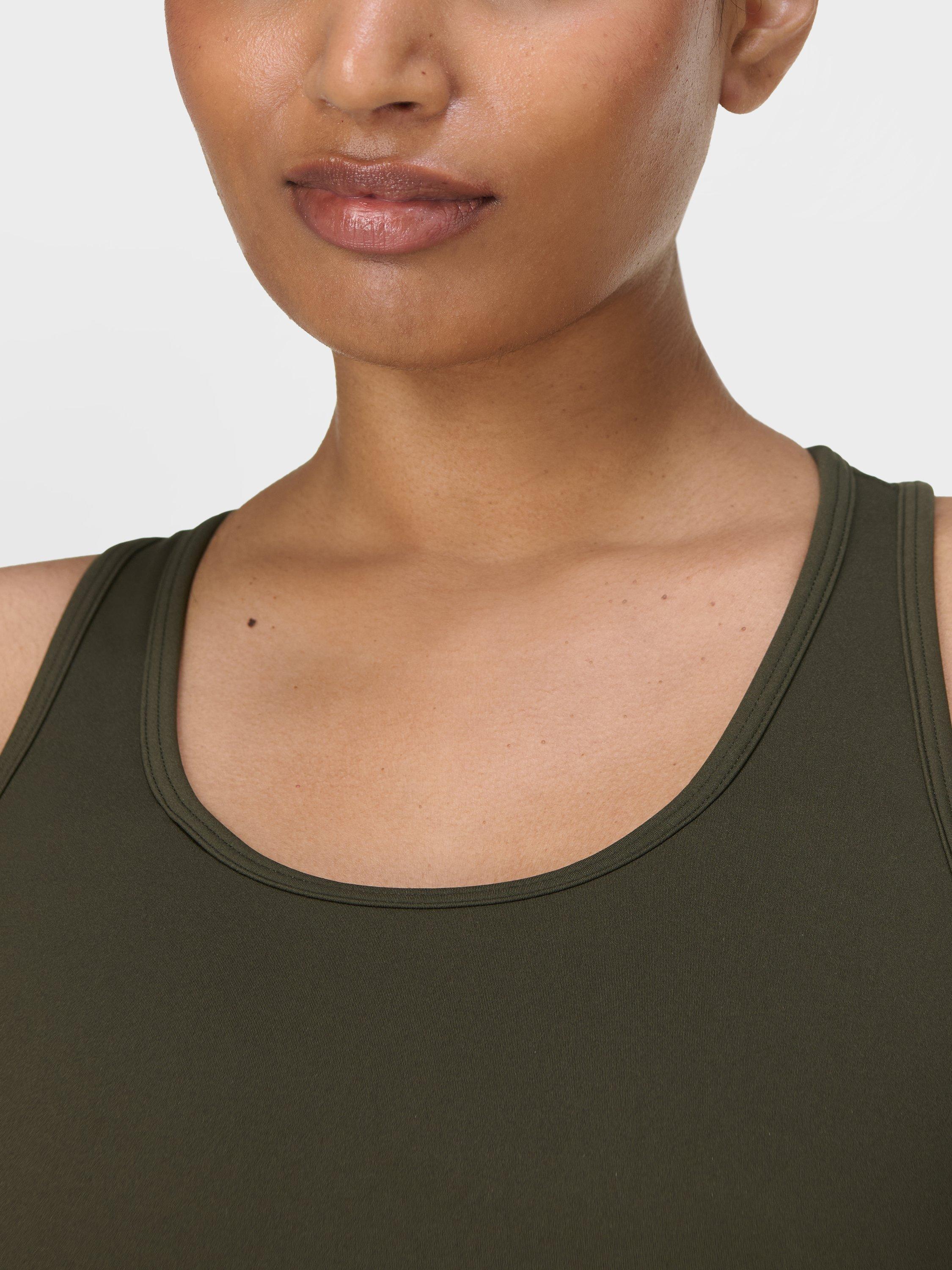 Product image 7 of 7, which shows Sweaty Betty Power Medium Impact Bra Tank Top, Nori Green, XXS