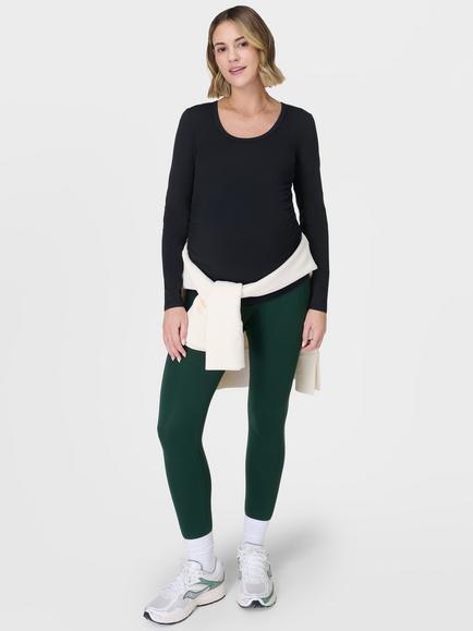 Sweaty Betty All Day Long Sleeve Maternity Top, Black - view 2, Black