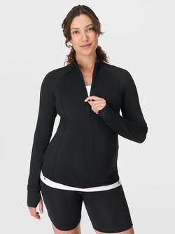Sweaty Betty All Day Maternity Tracksuit Top, Black