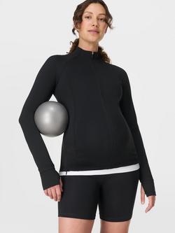 Sweaty Betty All Day Maternity Tracksuit Top - view 2, Black