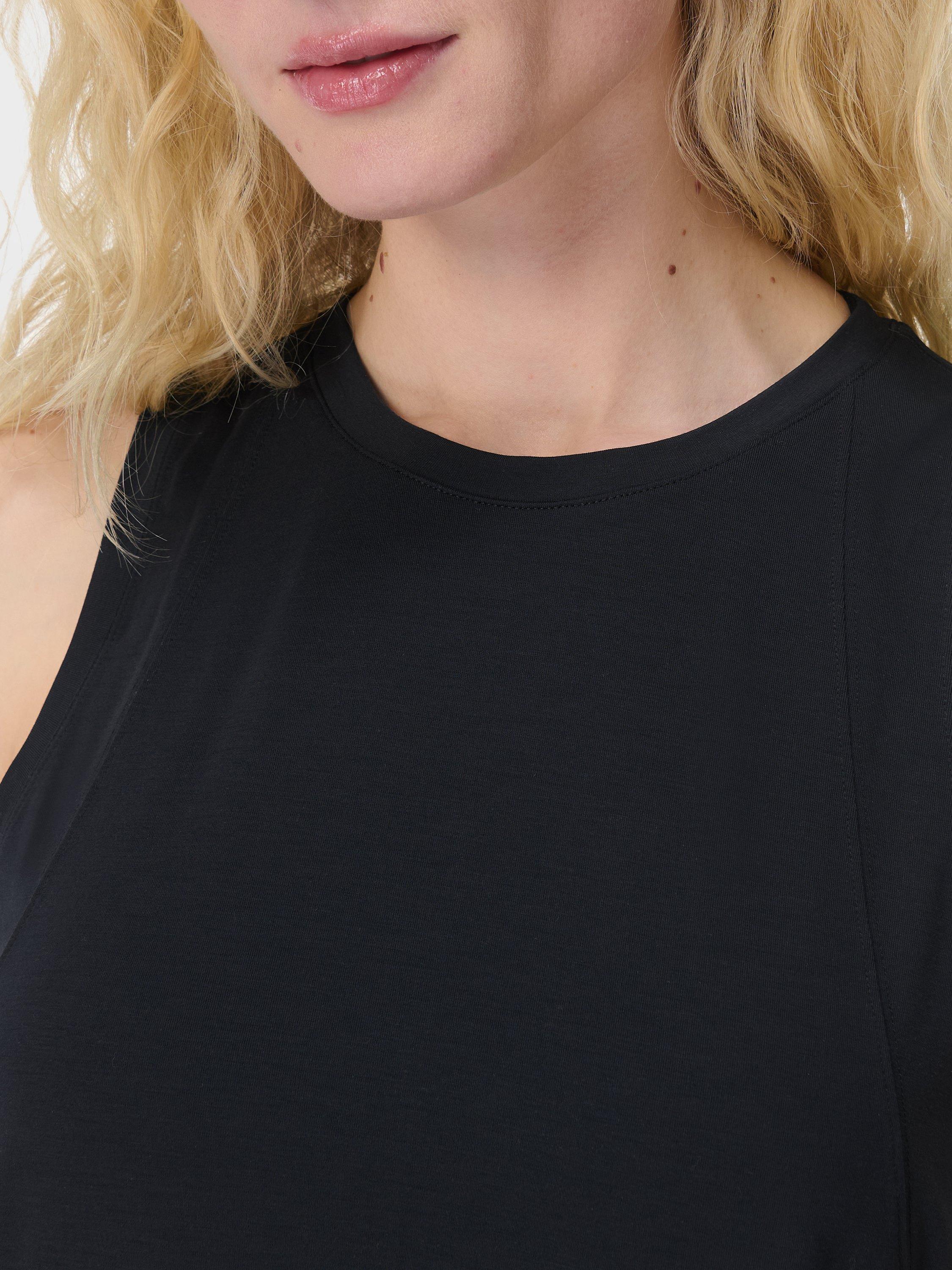 Product image 7 of 8, which shows Sweaty Betty Soft Flow Studio Longline Tank Top, Black, XXS