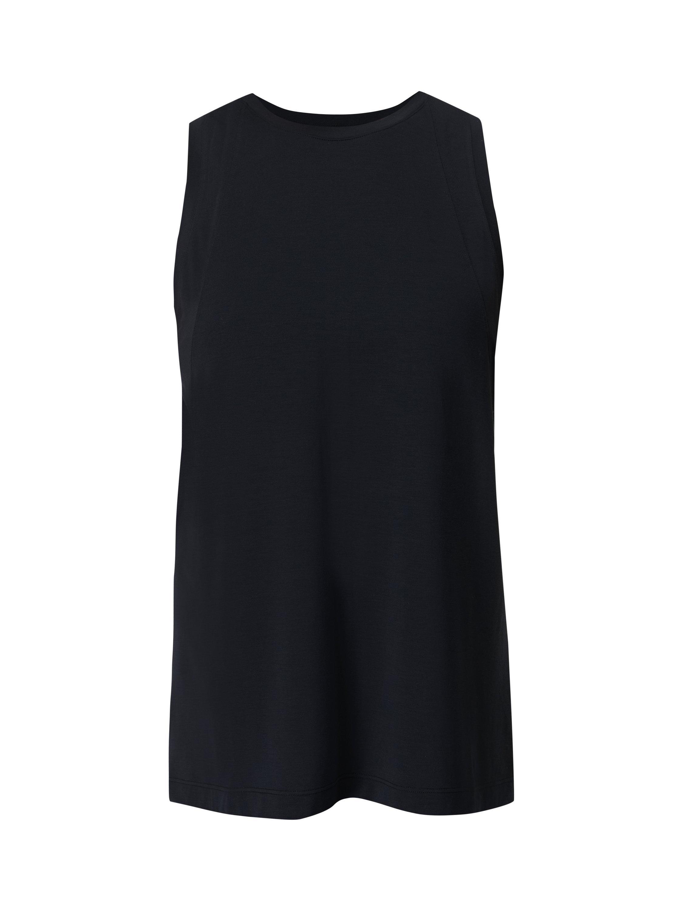 Product image 8 of 8, which shows Sweaty Betty Soft Flow Studio Longline Tank Top, Black, XXS