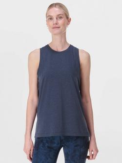 Sweaty Betty Soft Flow Studio Tank Top, Navy Blue