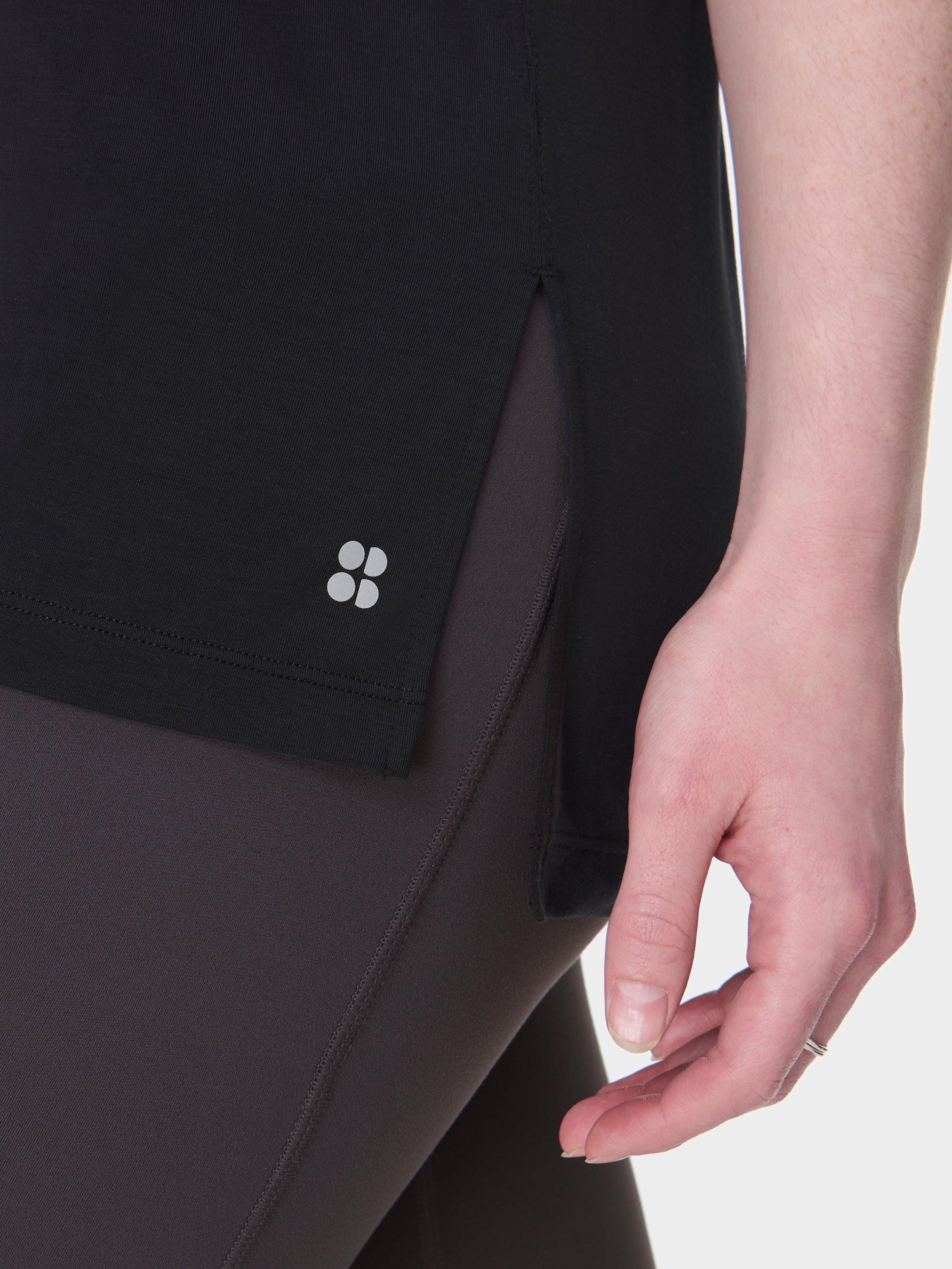 Product image 5 of 6, which shows Sweaty Betty Soft Flow Studio T-Shirt, Black, XXS