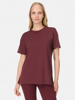 Sweaty Betty Soft Flow Studio T-Shirt, Garnet Red