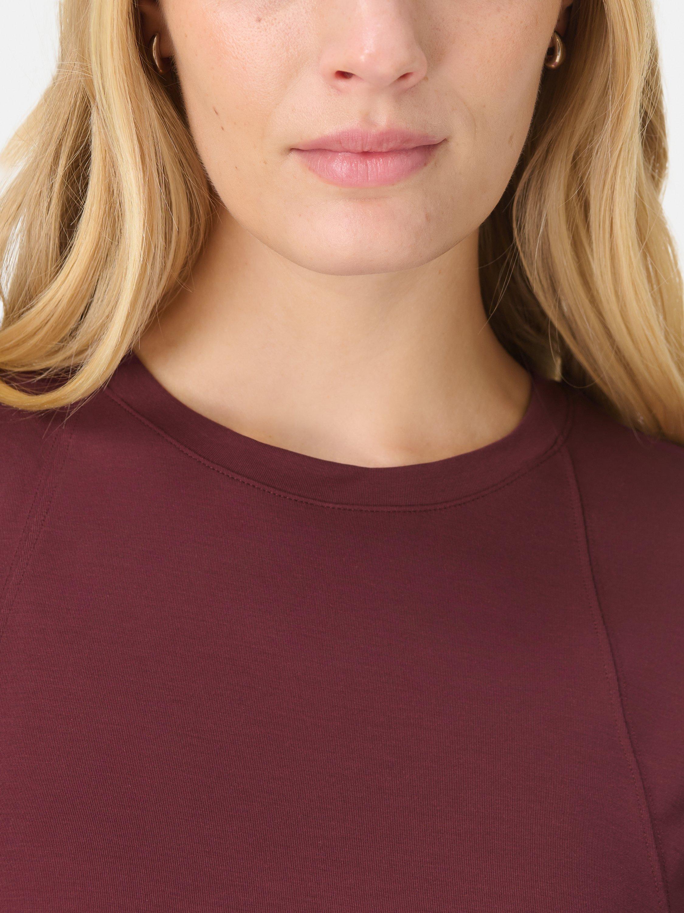 Product image 5 of 7, which shows Sweaty Betty Soft Flow Studio T-Shirt, Garnet Red, XXS