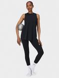 Sweaty Betty Soft Flow Studio Twist Back Longline Tank Top, Black