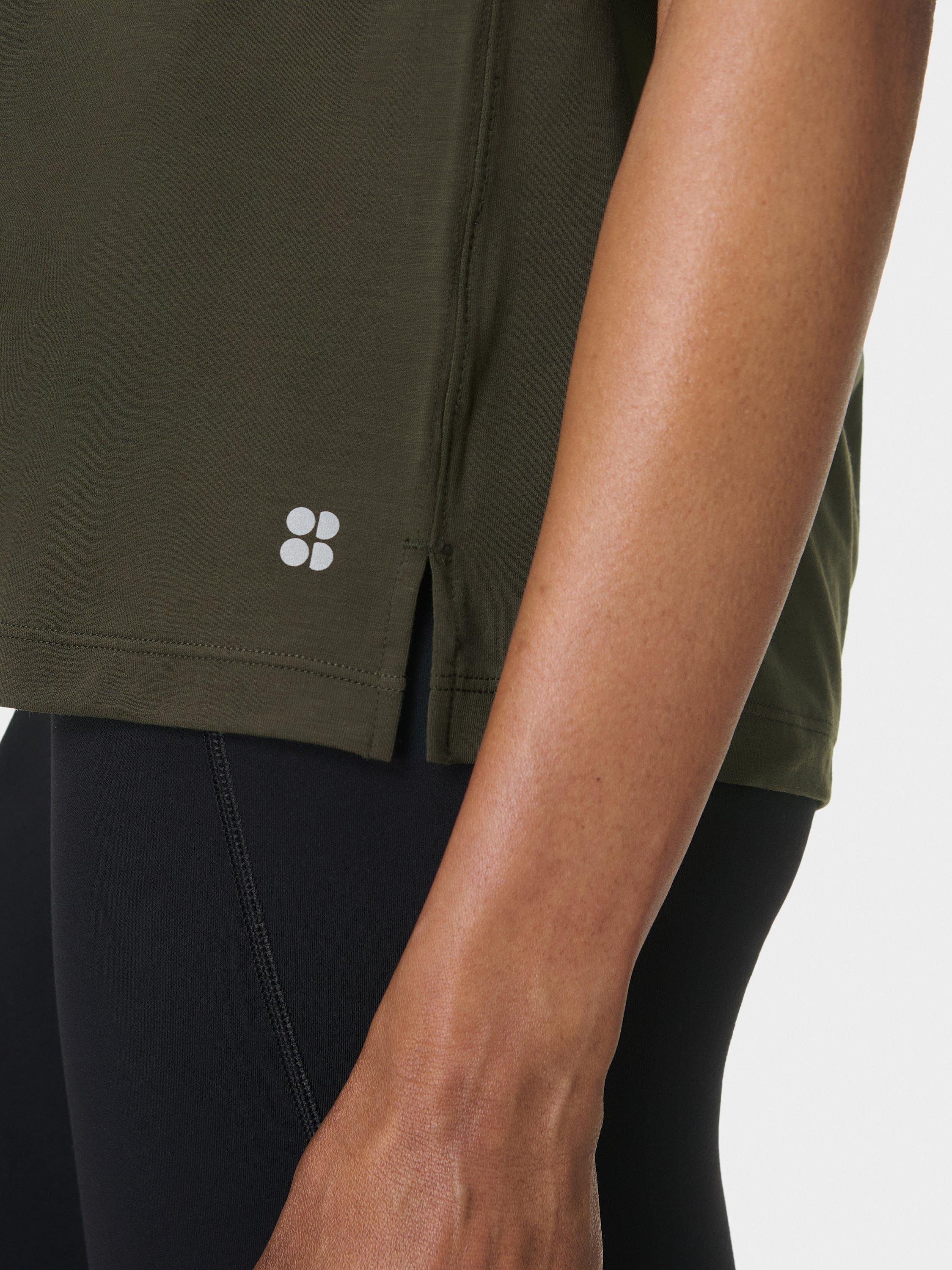 Product image 5 of 7, which shows Sweaty Betty Soft Flow Studio Tank Top, Nori Green, XXS