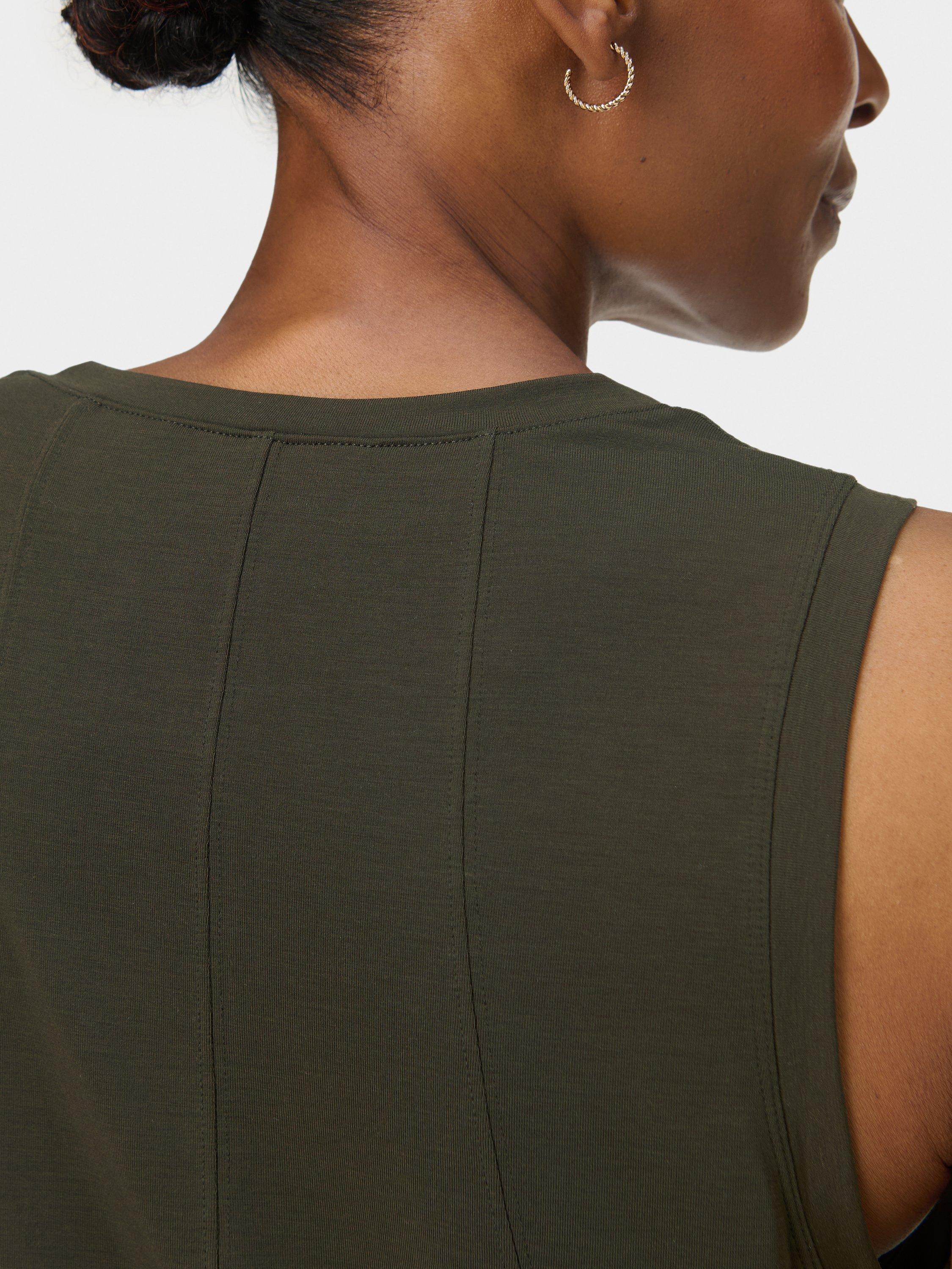 Product image 6 of 7, which shows Sweaty Betty Soft Flow Studio Tank Top, Nori Green, XXS