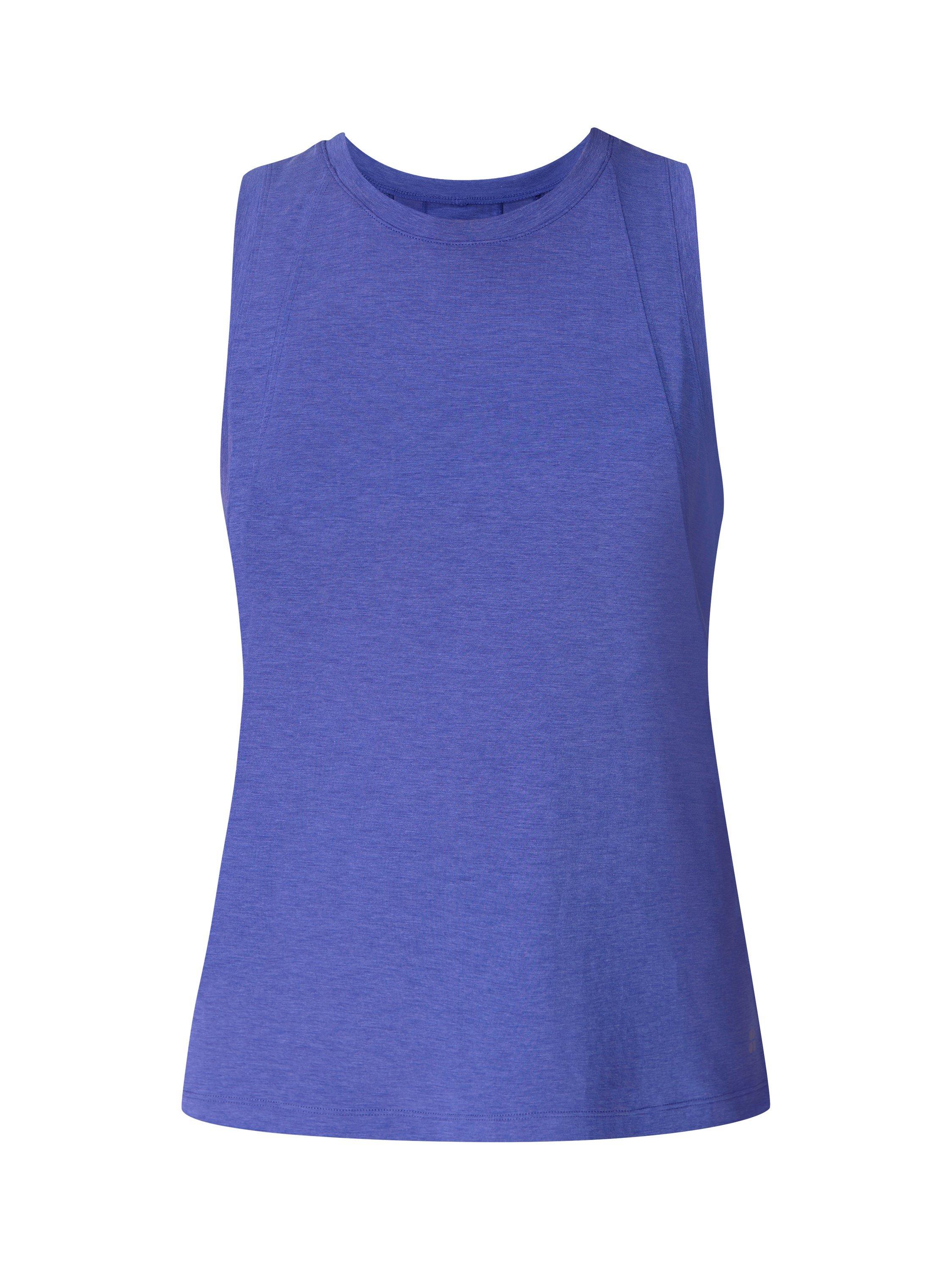 Product image 7 of 7, which shows Sweaty Betty Soft Flow Studio Tank Top, Rich Blue, XXS