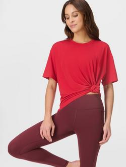 Sweaty Betty Soft Flow Studio T-Shirt - view 2, Pepper Red