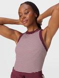 Sweaty Betty Harper Racer Tank Top, Garnet Red/White