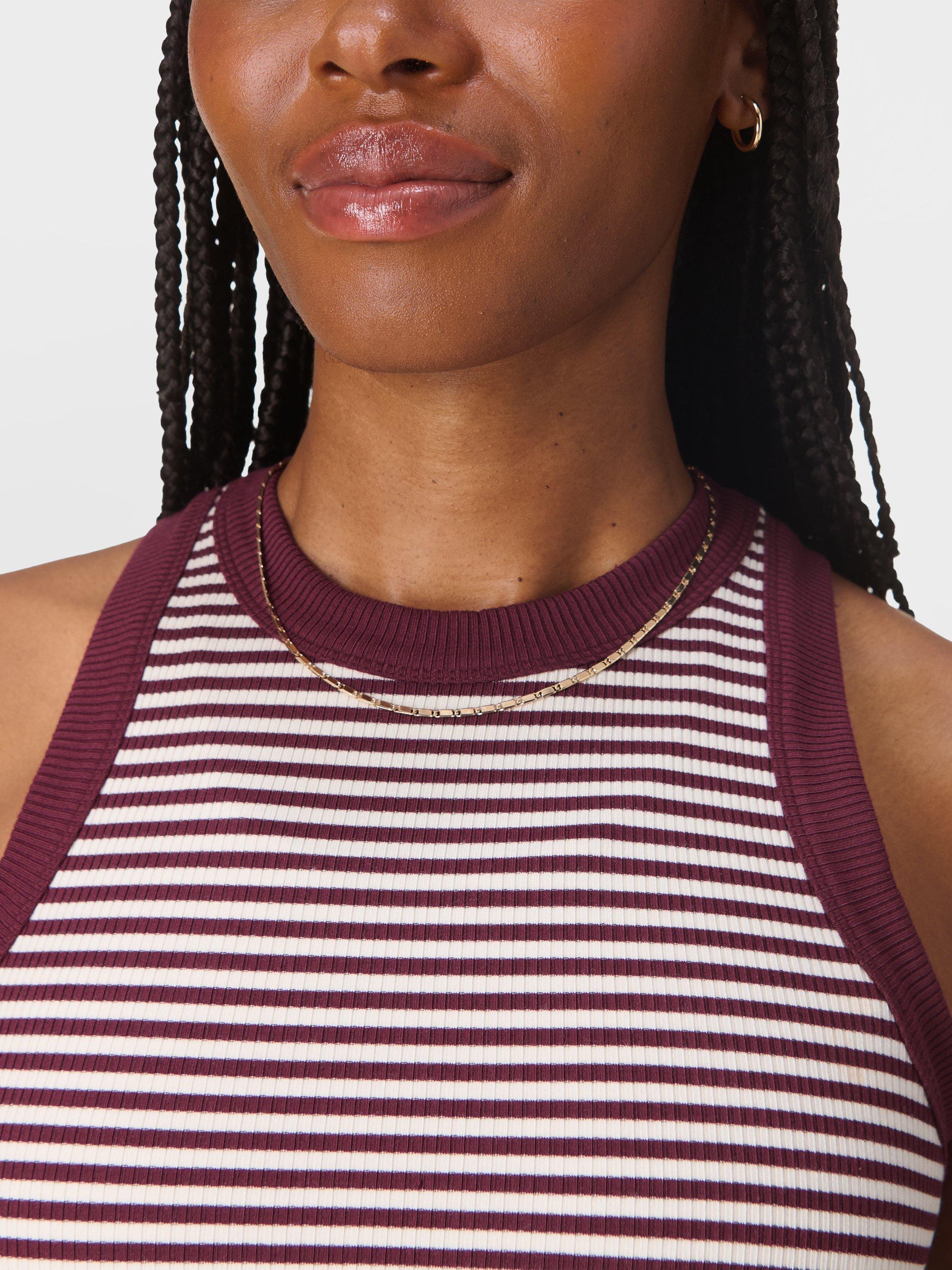 Product image 4 of 9, which shows Sweaty Betty Harper Racer Tank Top, Garnet Red/White, M