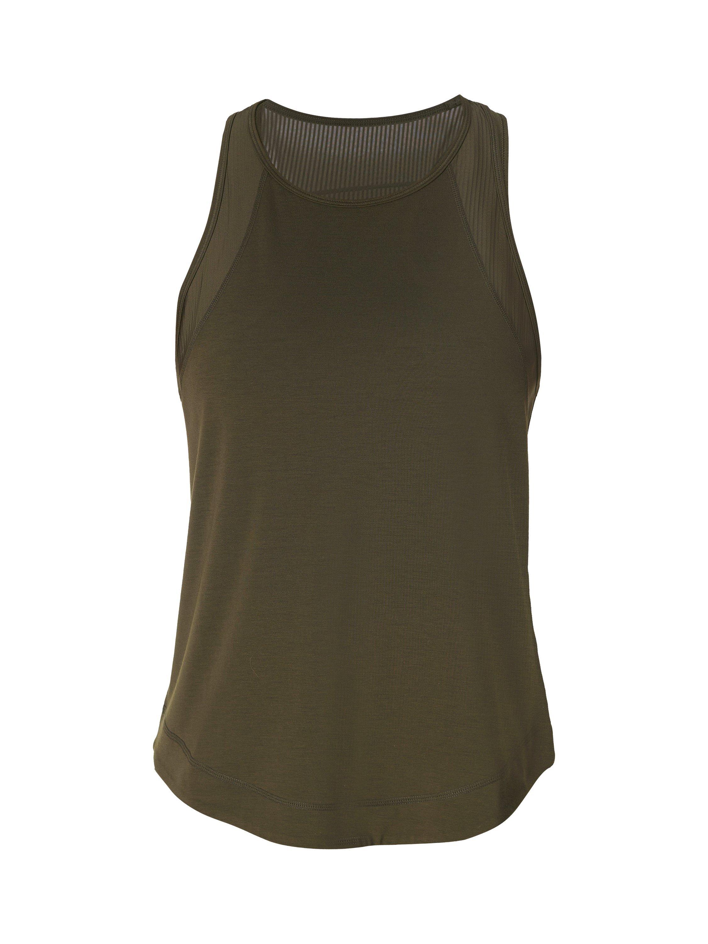 Product image 7 of 7, which shows Sweaty Betty Breathe Easy Mesh Run Tank Top, Nori Green, XXS