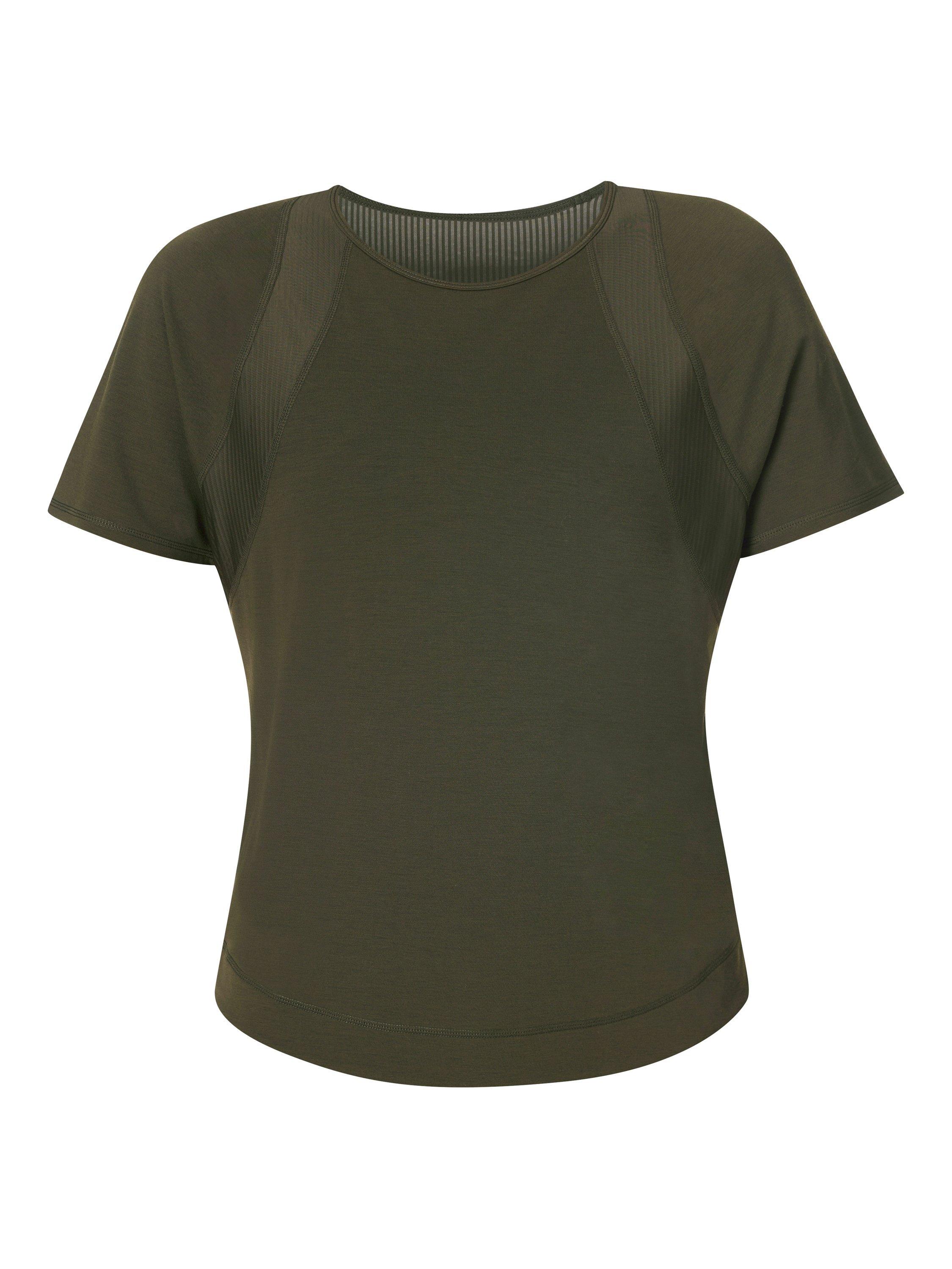 Product image 7 of 7, which shows Sweaty Betty Breathe Easy Mesh T-Shirt, Nori Green, XXS