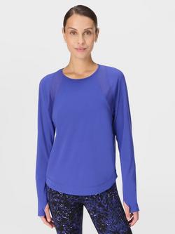 Sweaty Betty Breathe Easy Long Sleeve Top, Rich Blue
