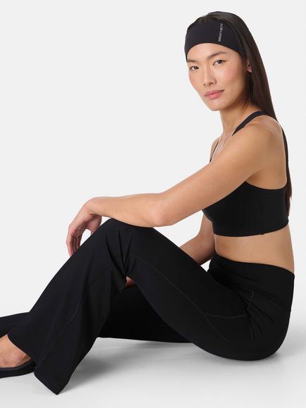 Sweaty Betty Ultimate Studio 32" Flare Trousers, Midnight Navy Blue - view 2, Black