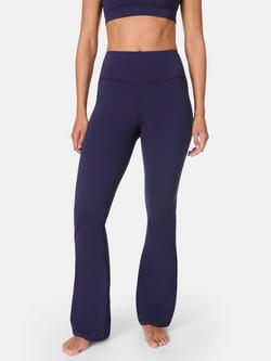 Sweaty Betty Ultimate Studio 32" Flare Trousers, Midnight Navy Blue, Midnight Navy Blue