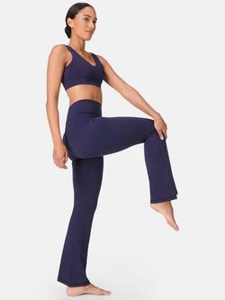 Sweaty Betty Ultimate Studio 30" Flare Trousers - view 2, Midnight Navy Blue
