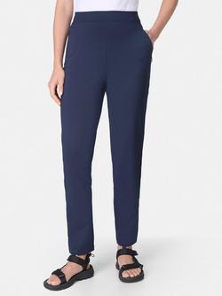 Sweaty Betty Slim Fit Trousers, L71cm, Navy Blue, Navy Blue